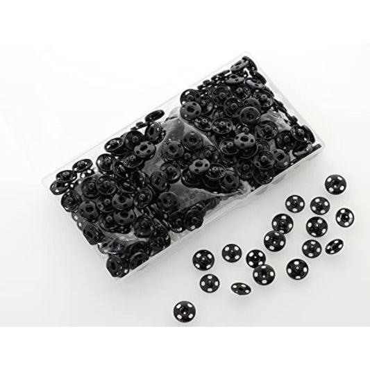 200 Sets Sew-On Snap Buttons, 12Mm And 10Mm Metal Snaps Fasteners Pres