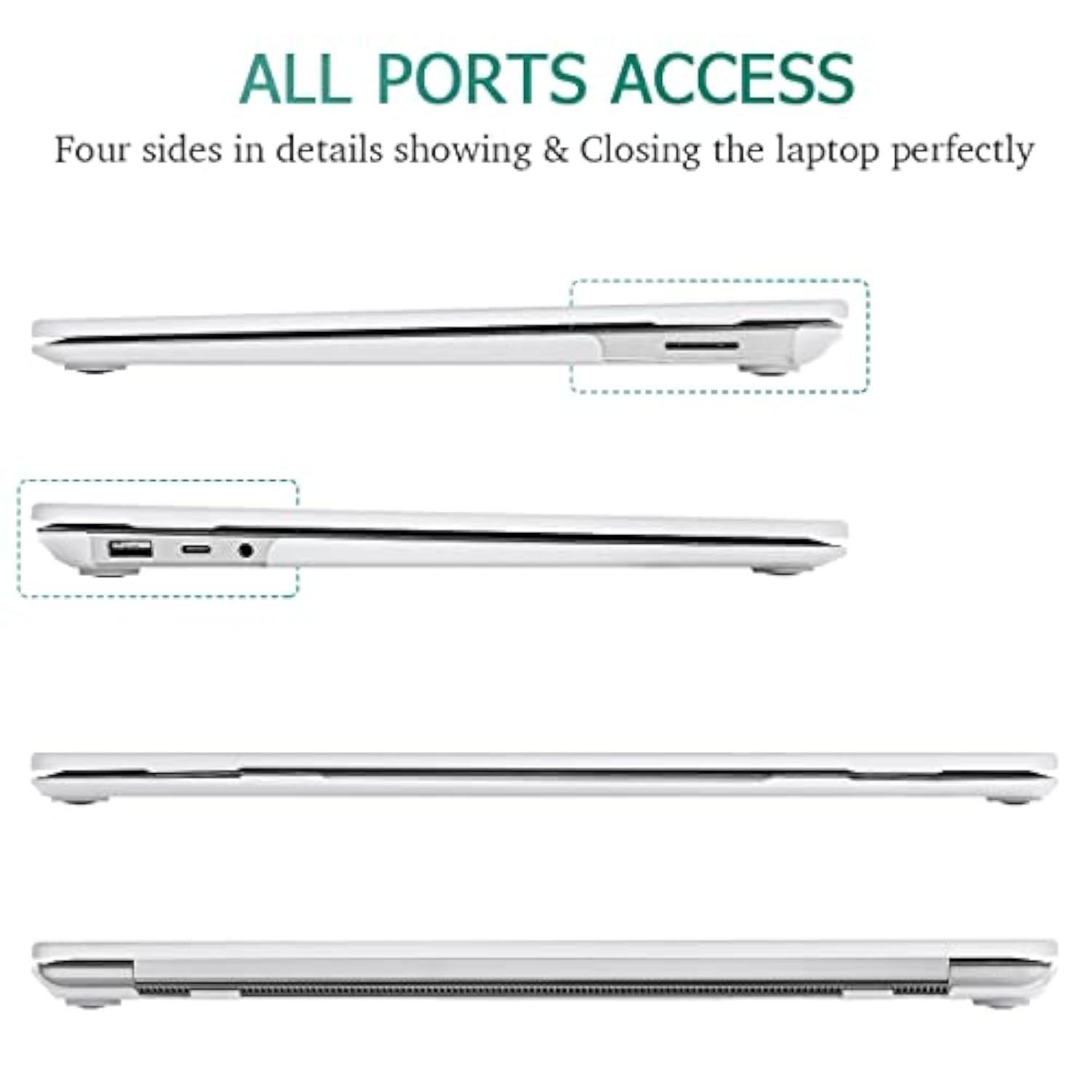 Case For 13.5" Microsoft Surface Laptop 5/4/3 With Alcantara Palm Rest Only 2022 2021 2019 Release Models: 1950/1958/1867, Plastic Hard Shell Case With Keyboard Cover,Matte White