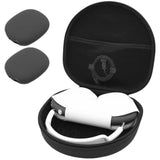 ProCase Hard Case for AirPods Max, Travel Carrying Headphone Case with Silicone Earpad Cover & Mesh Pocket, AirPods Max Protective Portable Storage Bag -Black