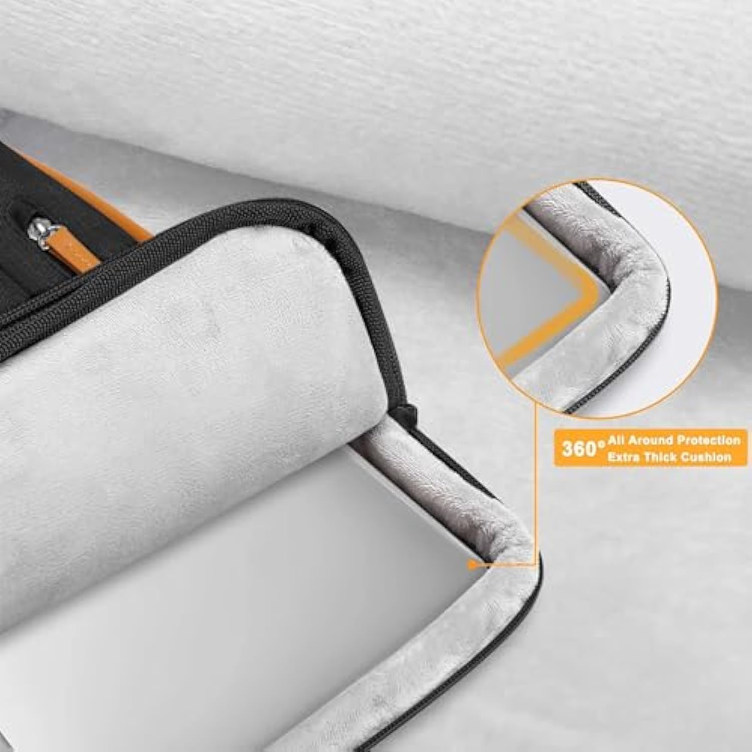 MOSISO 360 Protective Laptop Case 16 inch, 15-15.6 inch Laptop Sleeve Compatible with MacBook Pro 16, HP, Acer, Dell, Lenovo, ASUS, Side Open Carrying Case with 4 Zipper Pockets&Handle, Black