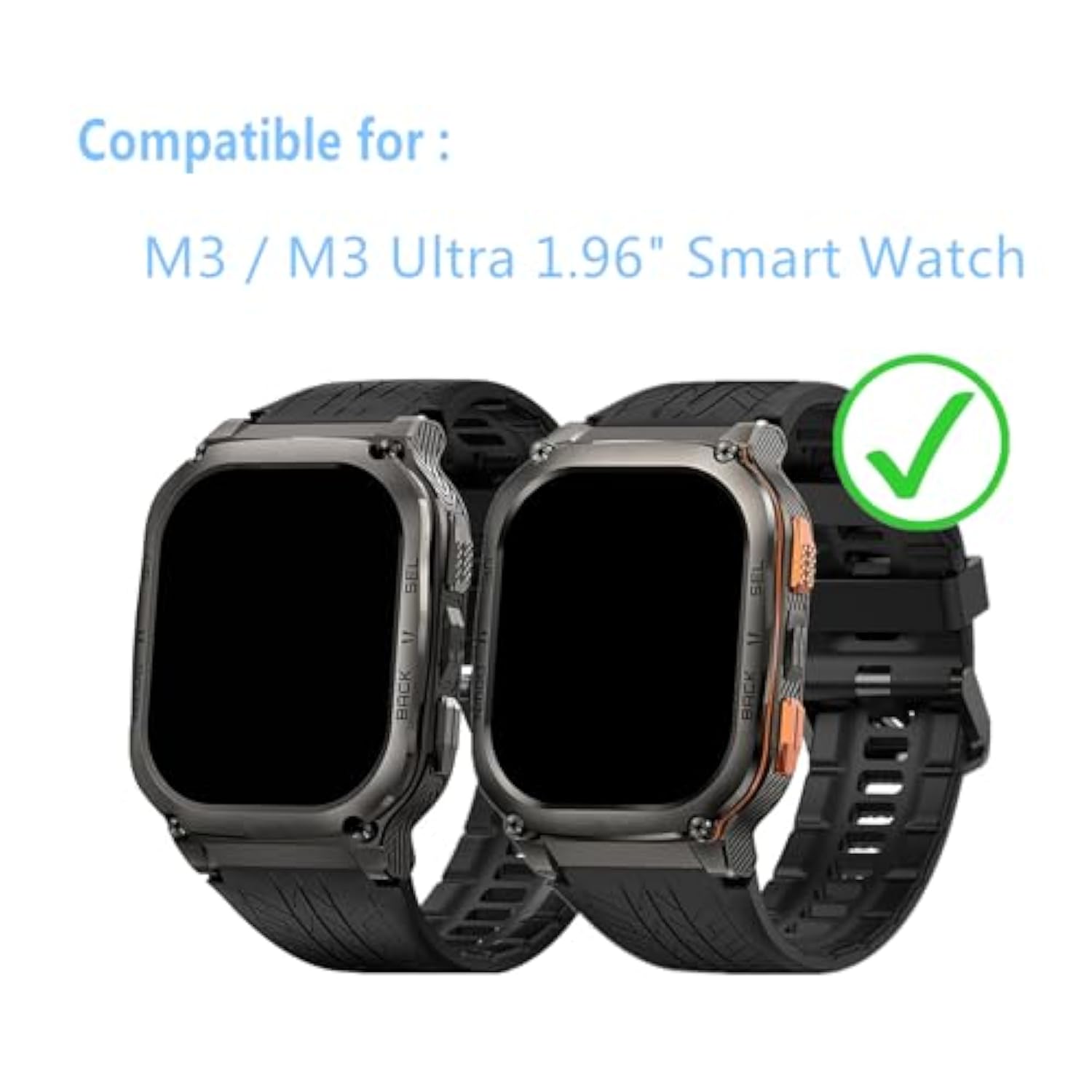 Screen Protector Compatible For Amaztim M3 Smart Watch 2" (6 Pack) Pet Clear Film, Compatible For Kospet Tank M3 Ultra 1.96" Smart Watch
