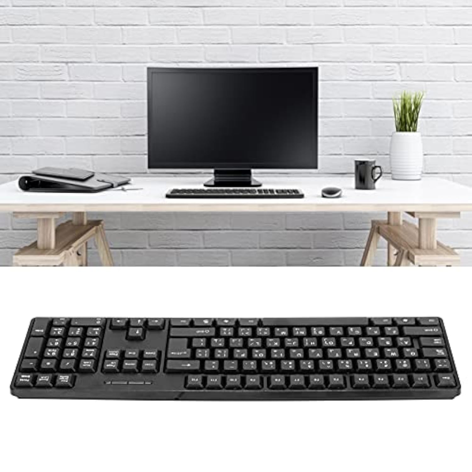 Mc-689 Usb Wired Computer Keyboard, Arabic Keyboard/English Pc Keyboard, Ergon