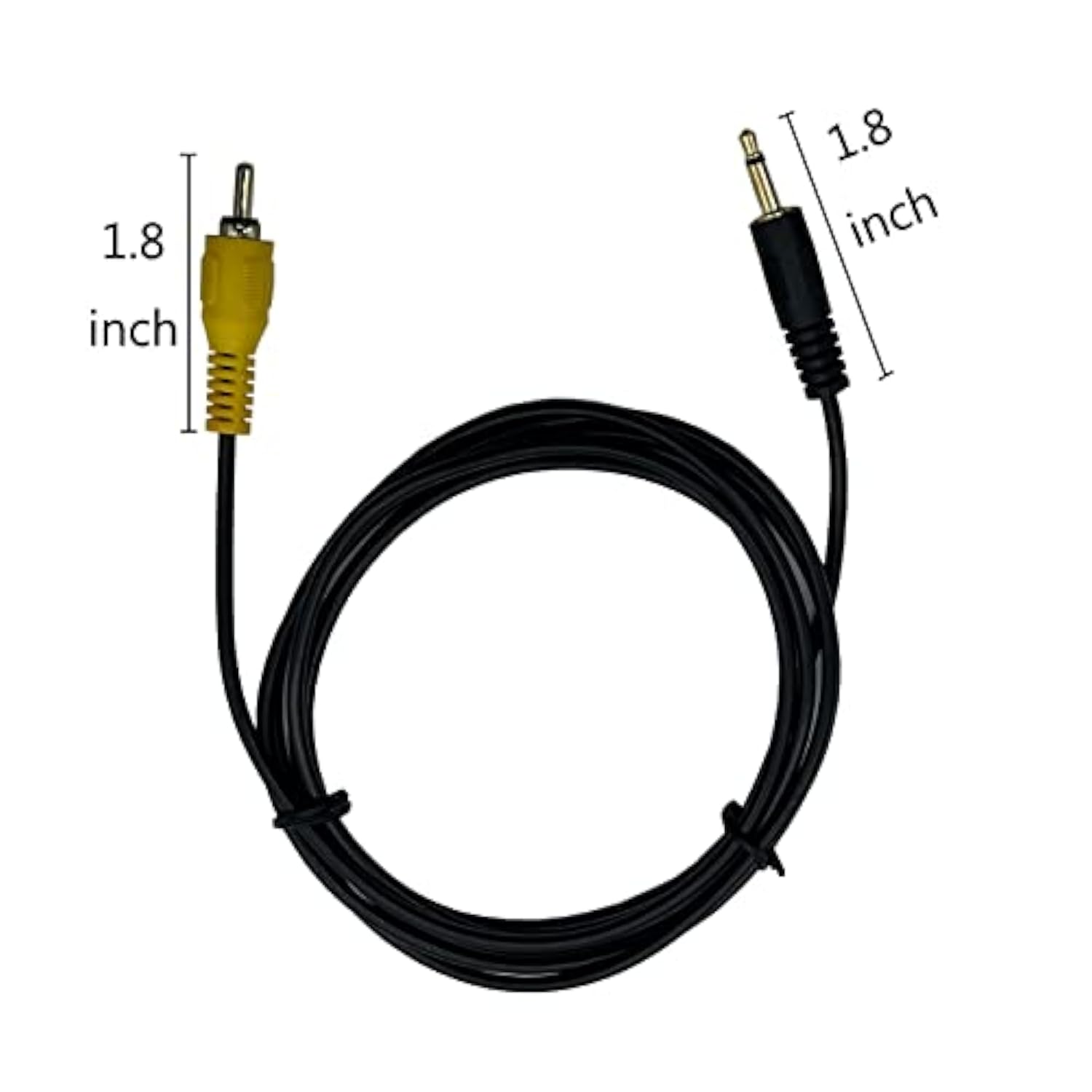 3.5Mm To Rca Cable, 6Ft Gold Plated 3.5Mm 1/8 Inch Mono Ts Male Plug To Rca Male Audio Video Cable