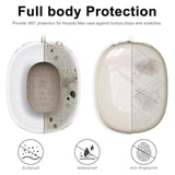 Silicone Case Cover For Airpods Max Headphones,Clear Soft Tpu Ear Cups Cover/Ear Pad Case Cover/Headband Cover Transparent Accessories For Apple Airpods Max (2024/2020)(Usb-C/Lightning),White [4 In 1]