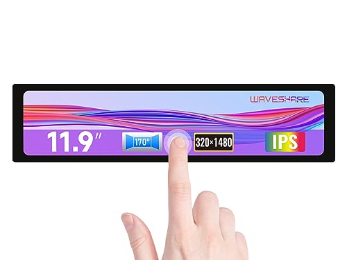 11.9Inch Capacitive Touch Screen Lcd Compatible With Raspberry Pi 5/4B/3B+/3A+/2B/B+/A+/Zero/Zero W/Wh/Zero 2W Cm3+/4 320×1480 Resolution Hdmi Ips Supports Jetson Nano/Windows