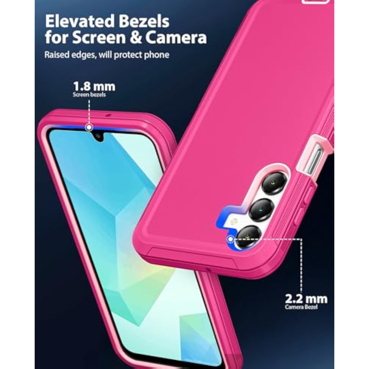 Case For Samsung Galaxy A16 5G, Heavy Duty & Rugged Protective Dual-Layer Shockproof Drop Protection With Port Anti-Dust/Scratch Matte Phone Cases Bumper Back Cover For Samsung A16 6.7?, Pink