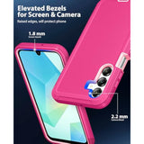 Case For Samsung Galaxy A16 5G, Heavy Duty & Rugged Protective Dual-Layer Shockproof Drop Protection With Port Anti-Dust/Scratch Matte Phone Cases Bumper Back Cover For Samsung A16 6.7?, Pink