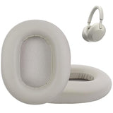 Wh-1000Xm5 Protein Leather Replacement Earpads For Sony Wh-1000Xm5 (Wh1000Xm5) Noise Canceling Headphones,Ear Pads Cushions With Noise Isolation Memory Foam(Beige)