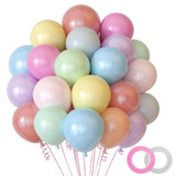 60 Pcs Party Latex Balloons 12 Inches Pastel Rainbow Birthday Balloons For Birthday Baby Shower Wedding Rainbow Party Balloons Decorations