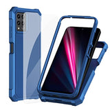 For T-Mobile Revvl 6 Pro 5G Case, Revvl 6X Pro 5G Phone Case With Screen Protector, 2 Layer Protection, Shockproof Corners Tpu Bumper, Heavy Duty Rugged Protective Cover-Blue
