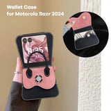 For Motorola Razr 2024/2025 Case Cute Shape, Stylish Design Razr 2024/2025 Phone Case For Women Girls, Shockproof Crossbody Case Compatible With Moto Razr 2024/2025 Black