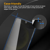 2 Pack Privacy Screen Protector for Samsung Galaxy S24 + / S24 Plus / S25 + / S25 Plus, Anti Spy Tempered Glass 9H Hardness, Black Protector Anti