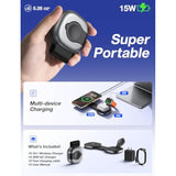 3 In 1 Charging Station For Iphone 16/15/14/13/12 Series, Foldable Travel Charger For Multiple Devices For Airpods 4/3/2/Pro, Wireless Charger Magnetic Charging For Apple Watch 10 9 8 7 6 5 4 3 Ultra