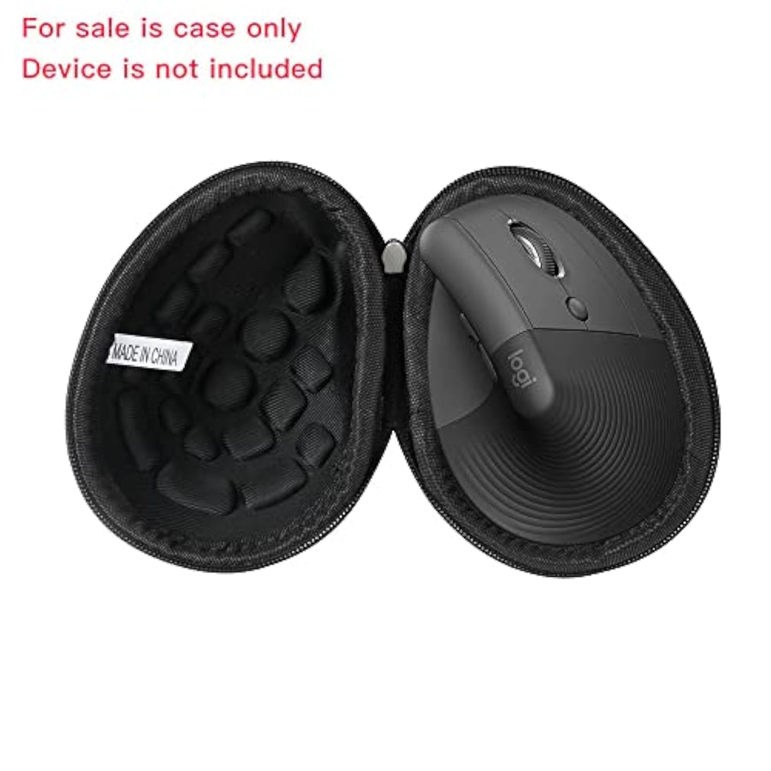 Hard Travel Case For Logitech Lift Vertical Ergonomic Mouse (Black)