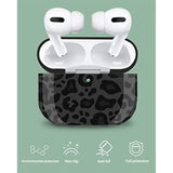 For Airpods Pro 2Nd/1St Generation Case Leopard 2019/2022/2023, Cute Air Pods Pro Protective Printed Cover Skin Women Girl For Apple Ipod Pro 2/1 Gen Case With Keychain - Black/Grey Leopard
