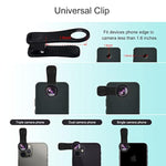 Phone Camera Lens Kit, 14 In 1 Lenses With Selfie Light For Iphone 14 13 12 11 Xs X Pro Samsung And Other Andriod Smartphone, Universal Clip On Wide Angle+Macro+ Fisheye Camera Lenses