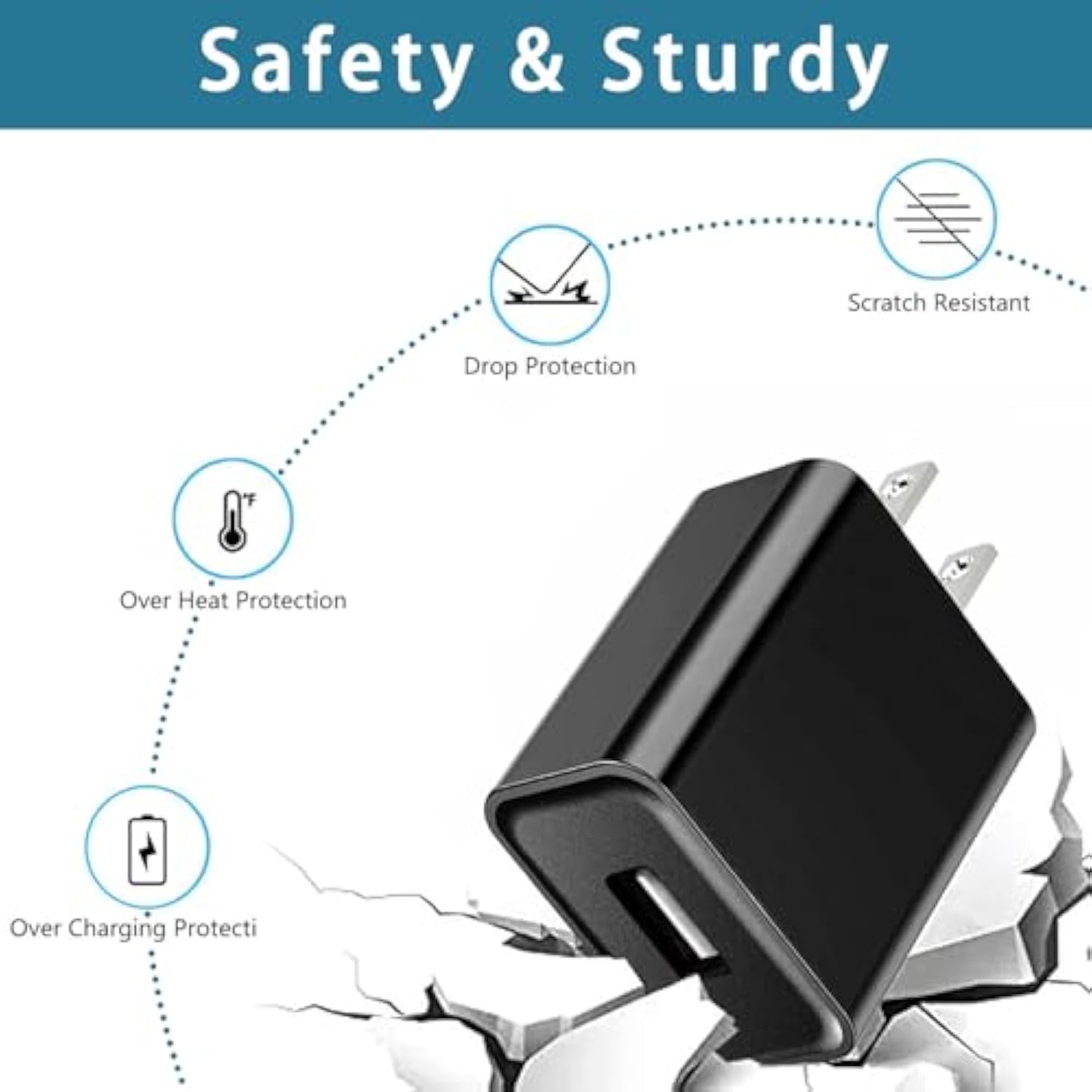 Micro Usb Fast Charger For Alcatel Go Flip 3/V, Cingular Flip 3/2, Myflip 2, Smartflip 4052R 5044C 10W 5Ft Charging Charger Cable Cord