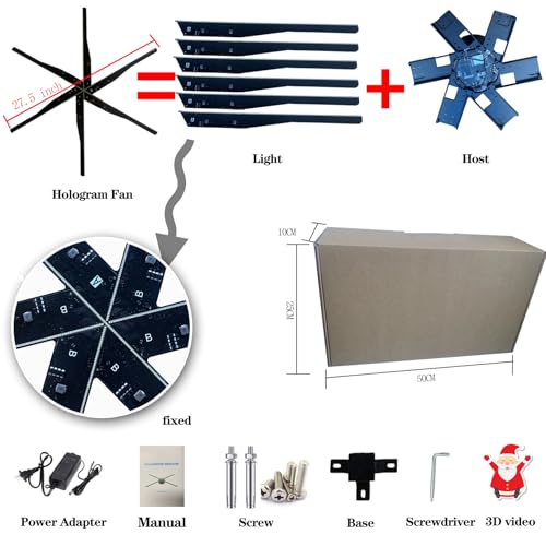 3D Hologram Fan 70Cm Projector With Wifi And App Control, Custom Video Library,Portable Design For Trade Shows, Parties, And Events