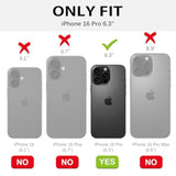 iPhone 16 Pro Case with Stand, Clear Magnetic Edge Plating, Invisible Ring Holder, Slim Protective Shockproof Kickstand Phone Case for iPhone 16 Pro 6.3 inch, Desert Titanium Gold