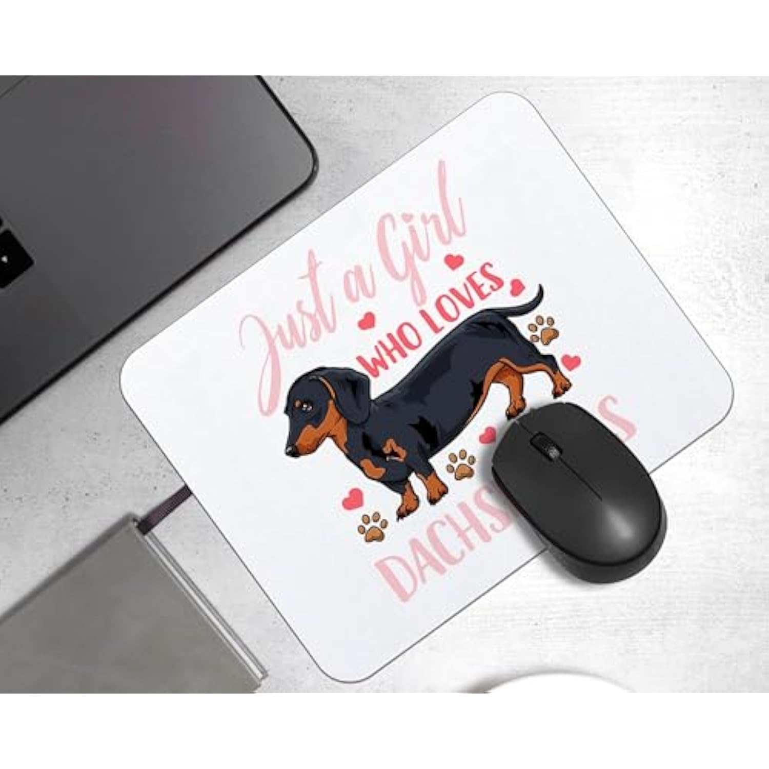 Dachshund Gift Mouse Pad - Dachshund Gifts For Women, Dachshund Gift Mousepad With Non-Slip Rubber Base For Laptop Computer Keyboard Desktop (9.5×7.9 Inch)