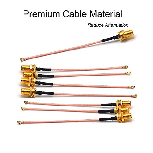 8Pcs 20Cm Ipx/Ufl To Rp-Sma Female Extension Cord Antenna Wifi Pigtail Cable Ipex U.Fl Ipx Connector To Rp-Sma Female Jack Plug Rg178 Coax Jumper Cable