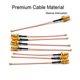 8Pcs 20Cm Ipx/Ufl To Rp-Sma Female Extension Cord Antenna Wifi Pigtail Cable Ipex U.Fl Ipx Connector To Rp-Sma Female Jack Plug Rg178 Coax Jumper Cable