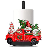 Christmas Paper Towel Holder Large Christmas Gnome Truck Kitchen Decor Accessories Metal Paper Towel Holder Stand Xmas Farmhouse Rustic Indoor Home Bathroom Kitchen Living Room Decor For Countertops