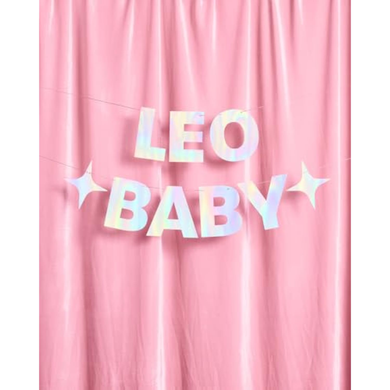 Leo Baby Birthday Party Iridescent Foil Banner 5Ft Zodiac Leo Horoscope Astrology