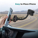 Magnetic Phone Holder For Car, Dashboard Windshield Phone Holder Mount With Flexible Arm & Built-In Strong Magnets, Suction Cup Phone Holder For Car Compatible With All Smartphones