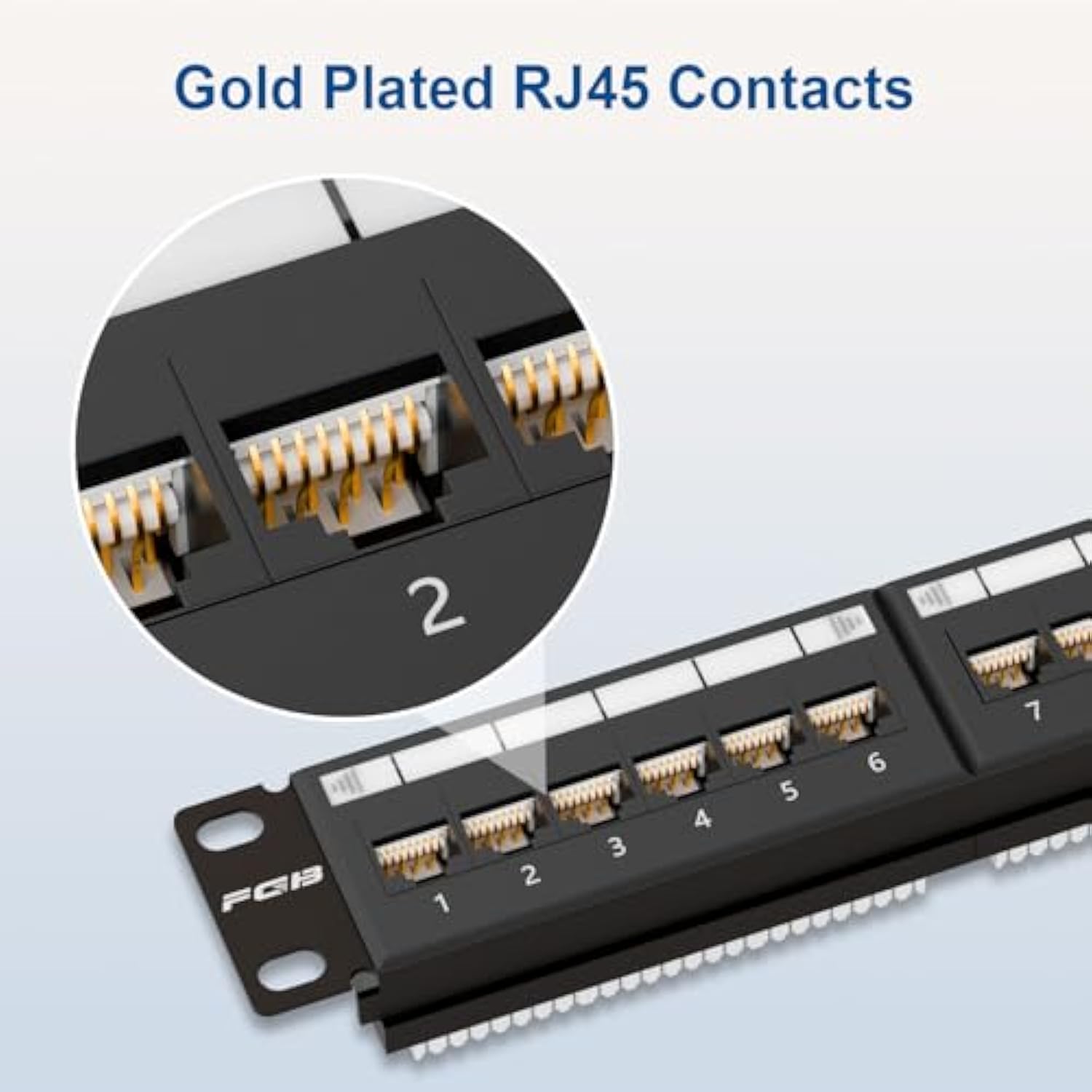 1U 24 Port Cat6 Patch Panel, 19" Rackmount Or Wall Mount Patch Panel, Network