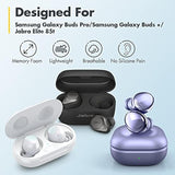 Memory Foam Tips For Samsung Galaxy Buds Pro/Plus, No Silicone Eartips Pain, Anti-Slip Replacement Ear Tips, Fit In The Charging Case, Reducing Noise Earbuds, 3 Pairs (Assorted Sizes S/M/L, Black)