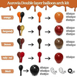 Halloween Balloon Arch Kit Black Orange Red Burgundy Brown Garland for Spooky Party Decor