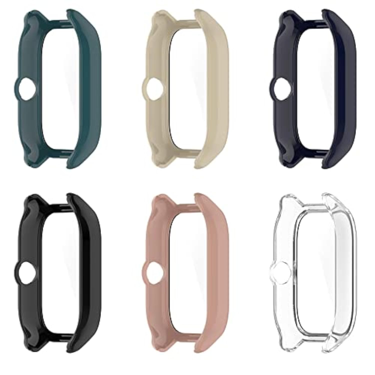 Compatible With Amazfit Gts 4 Case Cover, Scratch-Resistant Pc Protective Case With Hd Tempered Glass Screen Protector For Amazfit Gts 4 Smartwatch (Not For Gts4 Mini) (6-Pack)