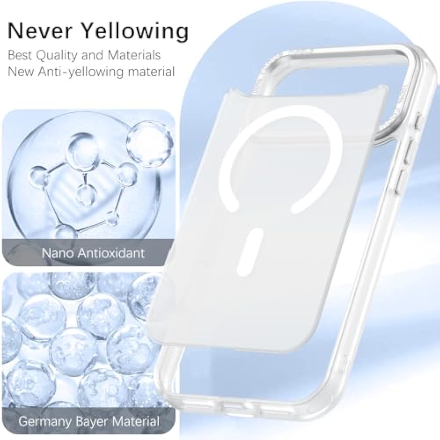 Case For Iphone 17 Pro Max 6.9-Inch, Magnetic Case [Compatible With Magsafe] Translucent Matte Supports Wireless Charging Men Women Slim Shockproof Protective Cover, White