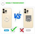 Phone Ring Holder, Transparent Universal Finger Stand Kickstand Cell Phone Ring Grip Holder Compatible With Iphone Samsung Smartphones 2 Pack - Black