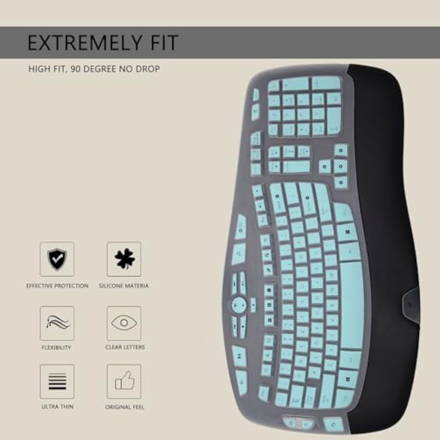 Keyboard Cover For Logitech K350 Mk550 Mk570 Wireless Wave Keyboard,Dust-Proof
