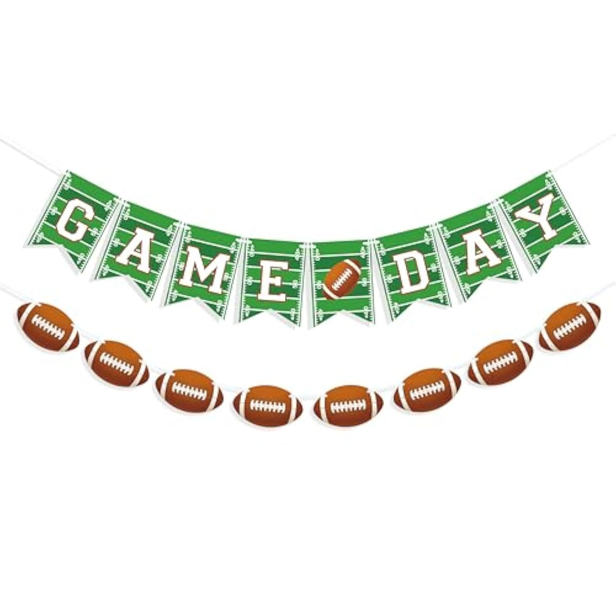 Game Day Banner Football Party Decorations Garland Football Baby Shower Photo Props Sports Birthday Party Decorations Football Party Decor Tailgate Party Supplies