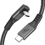 240W Usb4 Cable, 6Ft Right Angle Thunderbolt 4, 90 Degree Thunderbolt 4 For Rog Ally, Steam Deck, Egpu, Laptop, Ipad Docks
