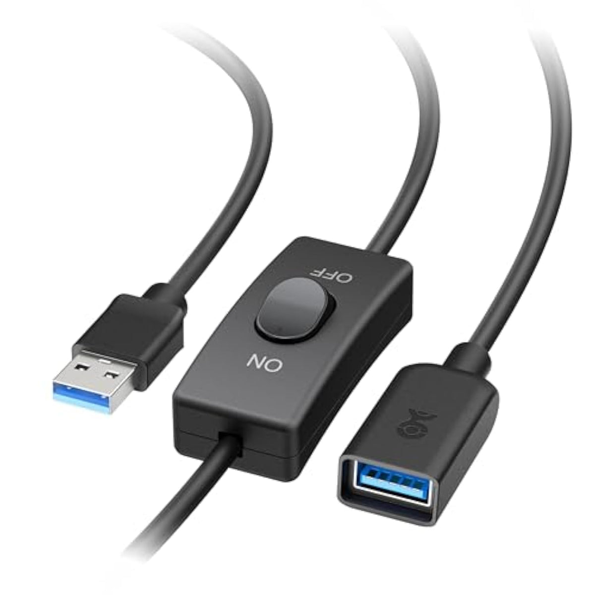 Cable Matters USB 3.0 Extension Cable with On Off Switch 6 ft, Support Data an