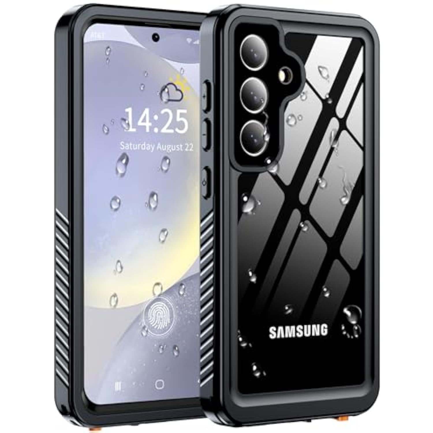For Samsung Galaxy S25 Case, Ip68 Waterproof With Built-In Screen&Lens Protector [14Ft Military Shockproof] Full Body Heavy Duty Protective Phone Case For S25 5G, Black