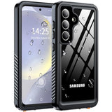 For Samsung Galaxy S25 Case, Ip68 Waterproof With Built-In Screen&Lens Protector [14Ft Military Shockproof] Full Body Heavy Duty Protective Phone Case For S25 5G, Black