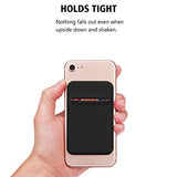 Cell Phone Pocket Self Adhesive Card Holder Stick On Wallet Sleeve with Adhesive ID Credit Card ATM Card Holder for iPhone Android 2 PACK BLACK