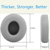 Solo 2 & 3 Wireless Ear Pads Replacement Cushion Cover Memory Foam Compatible With Beats Solo 2 & 3 Wireless Headphones (Grey)