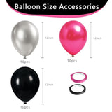 Gender Reveal 30 Pcs Balloons Set,Birthday Party Hot Pink Decorations 12 Inch Hot Pink And Black Latex Balloons Black Pink Party Supplies For Birthday Wedding Anniversary