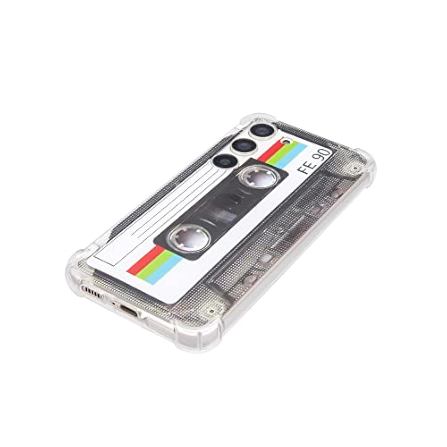 Case For Galaxy S23 With Reinforced Corners Tpu Soft Bumper Retro Cassette Tape Case Compatible With Samsung Galaxy S23