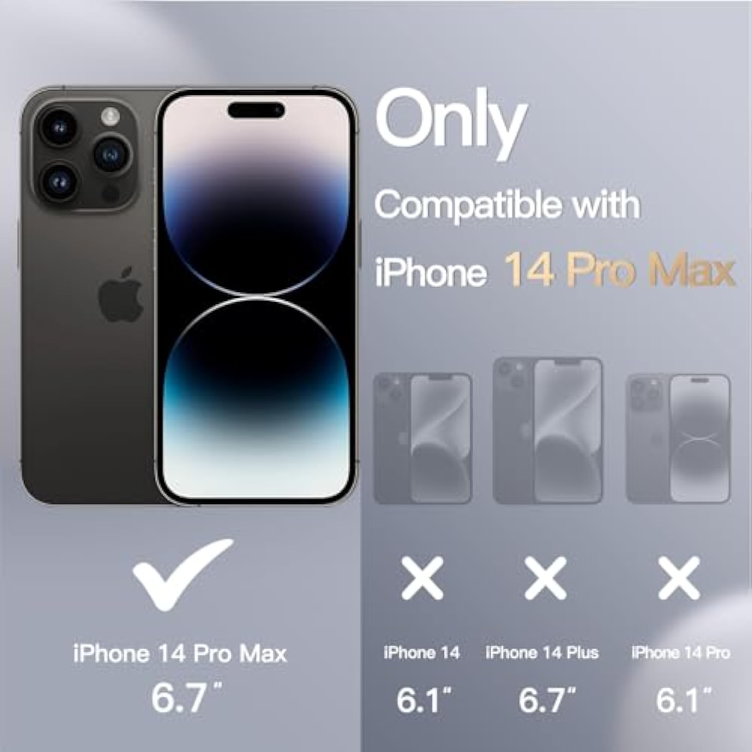 JETech Magnetic Silicone Case for iPhone 14 Pro Max 6.7-Inch, Compatible with MagSafe, Phone Cover with Camera Lens Full Protection (Black)