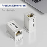 5-Pack Shielded Rj45 Coupler, Inline Ethernet Coupler In Silver, Female To Fem