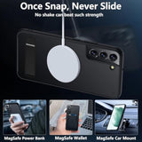Magnetic Case For Samsung Galaxy S22 Plus, Compatible With Magsafe,Adjustable Kickstand,Translucent Matte Anti-Fingerprint,Shockproof Protective Phone Case For Galaxy S22+ Case