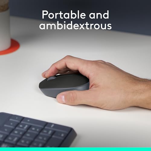 M170 Wireless Mouse For Pc, Mac, Laptop, 2.4 Ghz With Usb Mini Receiver, Optical Tracking, 12-Months Battery Life, Ambidextrous - Grey