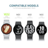 [6+8] Pack For Samsung Galaxy Watch 7 40Mm Screen Protector Case, Hard Pc Protective Bumper Shell + Anti-Fog Tempered Glass Film, Waterproof Face Cover Set For Galaxy Watch 7 40Mm Accessories